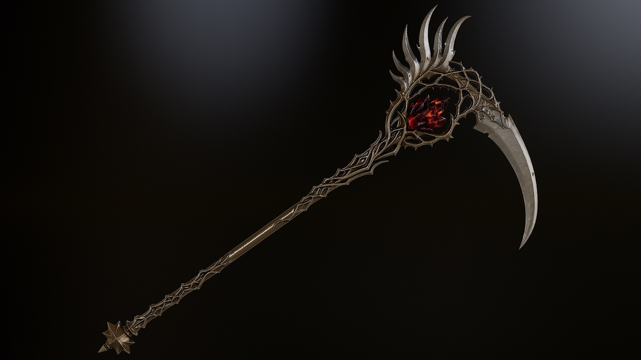 Media 1 for listing Sythera Scythe | Fantasy Game Ready Weapon