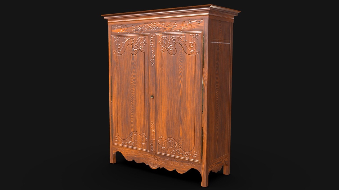 Media 1 for listing Antique Ornate Armoire