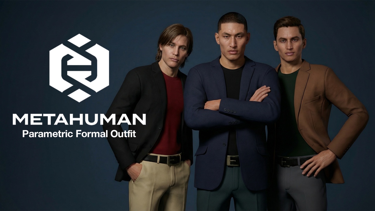 Media 1 for listing Parametric Formal Outfit for MetaHuman Vol 02