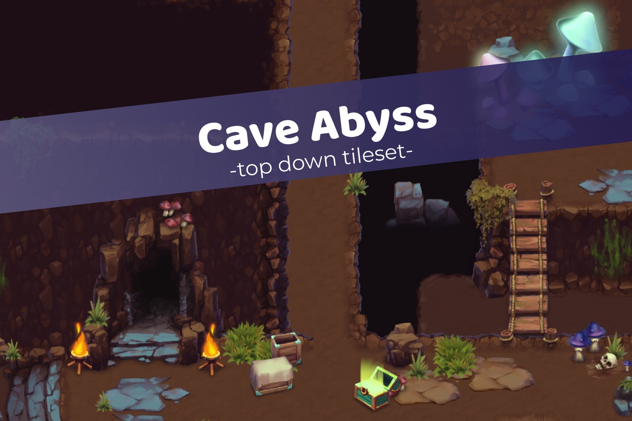 Media 1 for listing Cave Abyss Top-Down Tileset