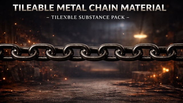 Tileable Metal Chain Material