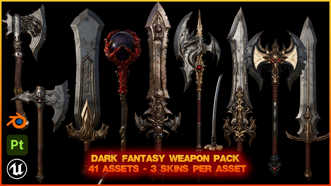 Media 1 for listing Dark Fantasy Weapon Pack