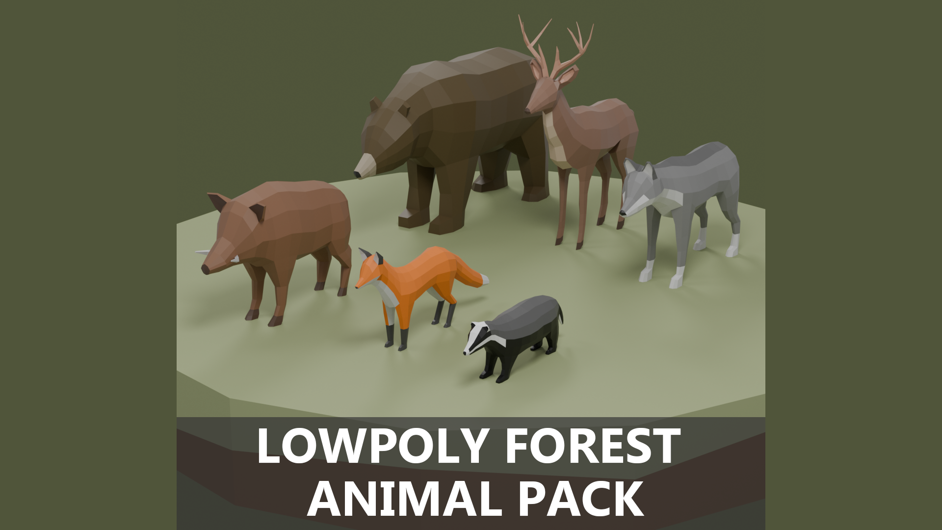 Lowpoly Stylized FOREST Animals Pack | Fab