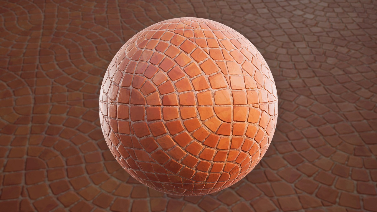 Media 1 for listing Stylized Brick Pavement 02A - Material
