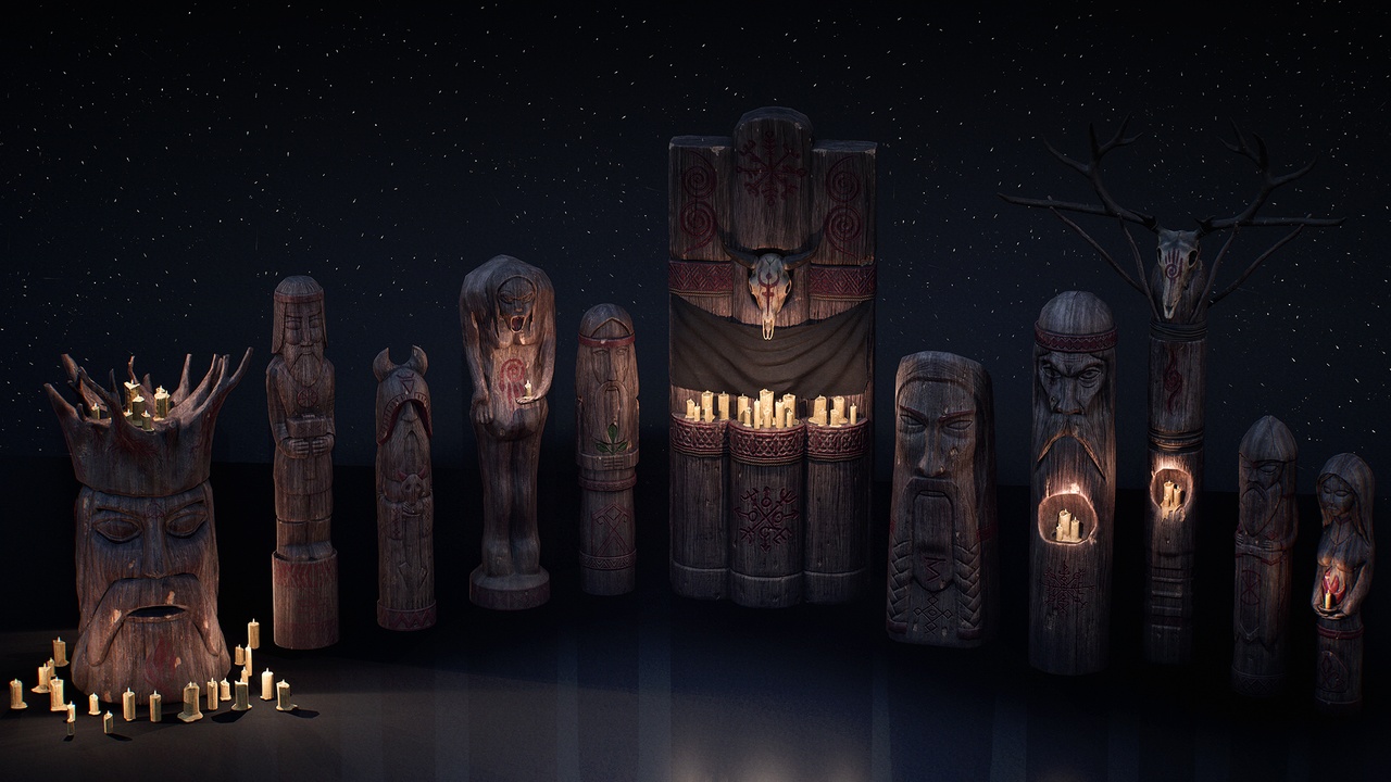 Media 1 for listing Pagan Slavic Wooden Totems
