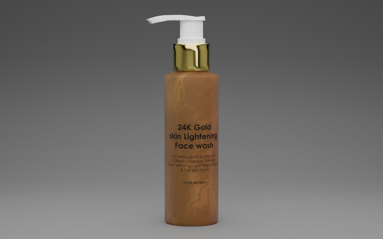 Realistic Face Wash Pump Bottle 3D Model | Cosmetic Dispenser ...