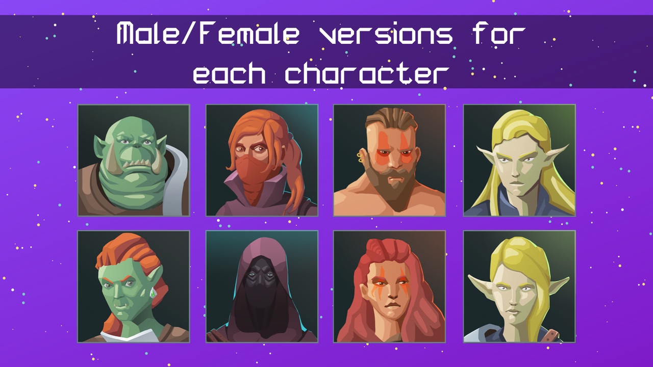 Media 1 for listing Hand Painted Character Icons (RPG Icons, Character Icons, Avatar Icons)