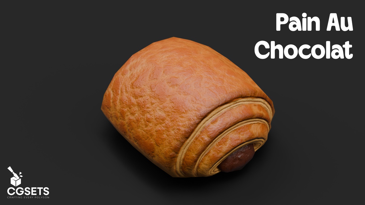Media 1 for listing Stylized Pain Au Chocolat