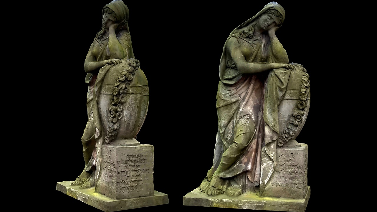 Media 1 for listing graveyard figure woman monument part3 photogrammetry