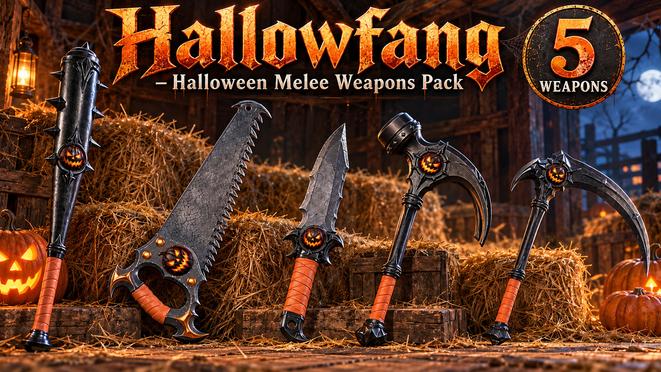 Media 1 for listing Hallowfang – Halloween Melee Weapons Pack