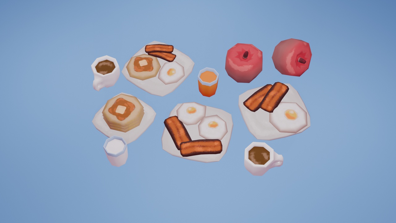 Media 1 for listing Lowpoly Breakfast