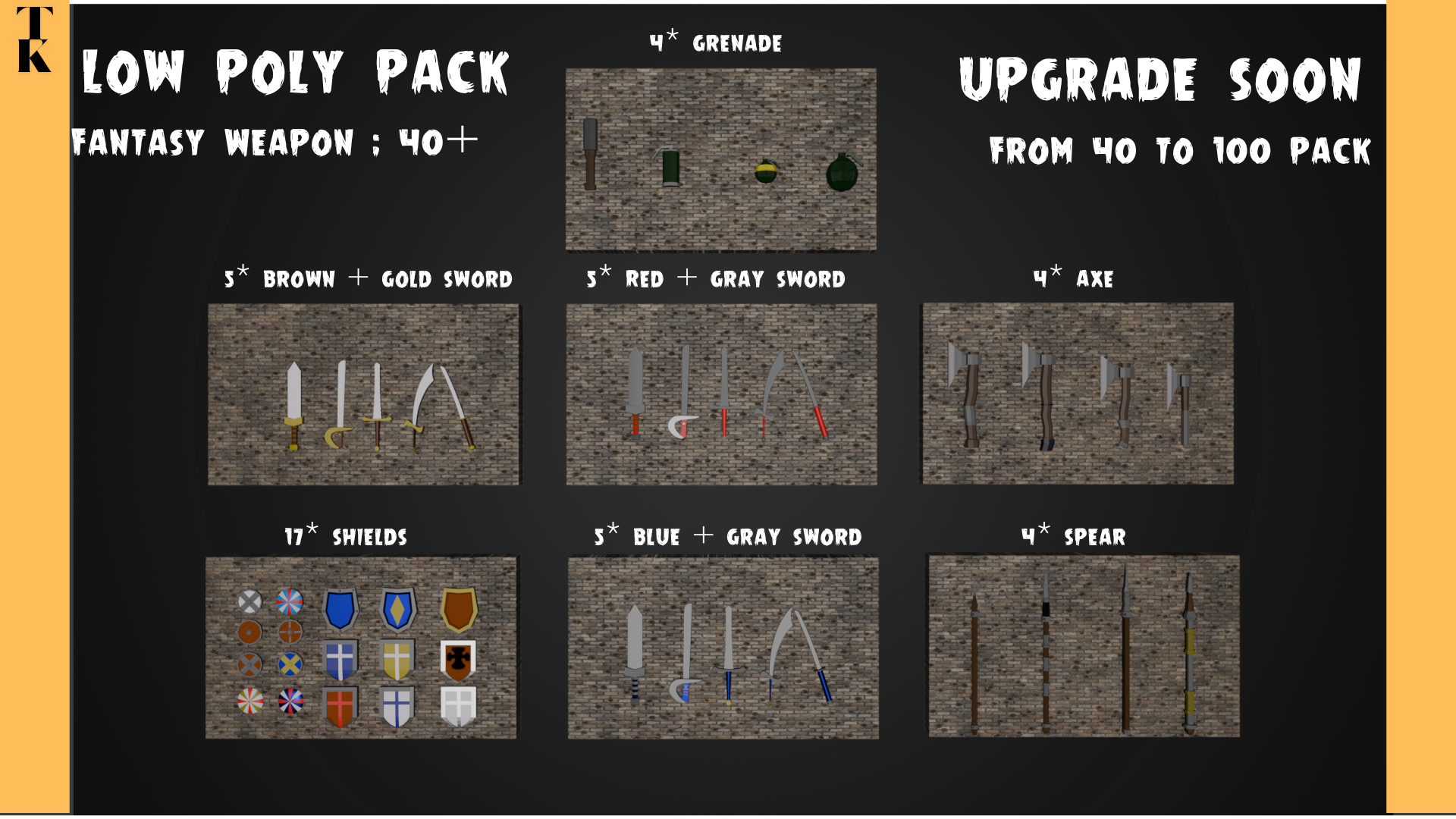 Low Poly Weaponary Pack | Fab