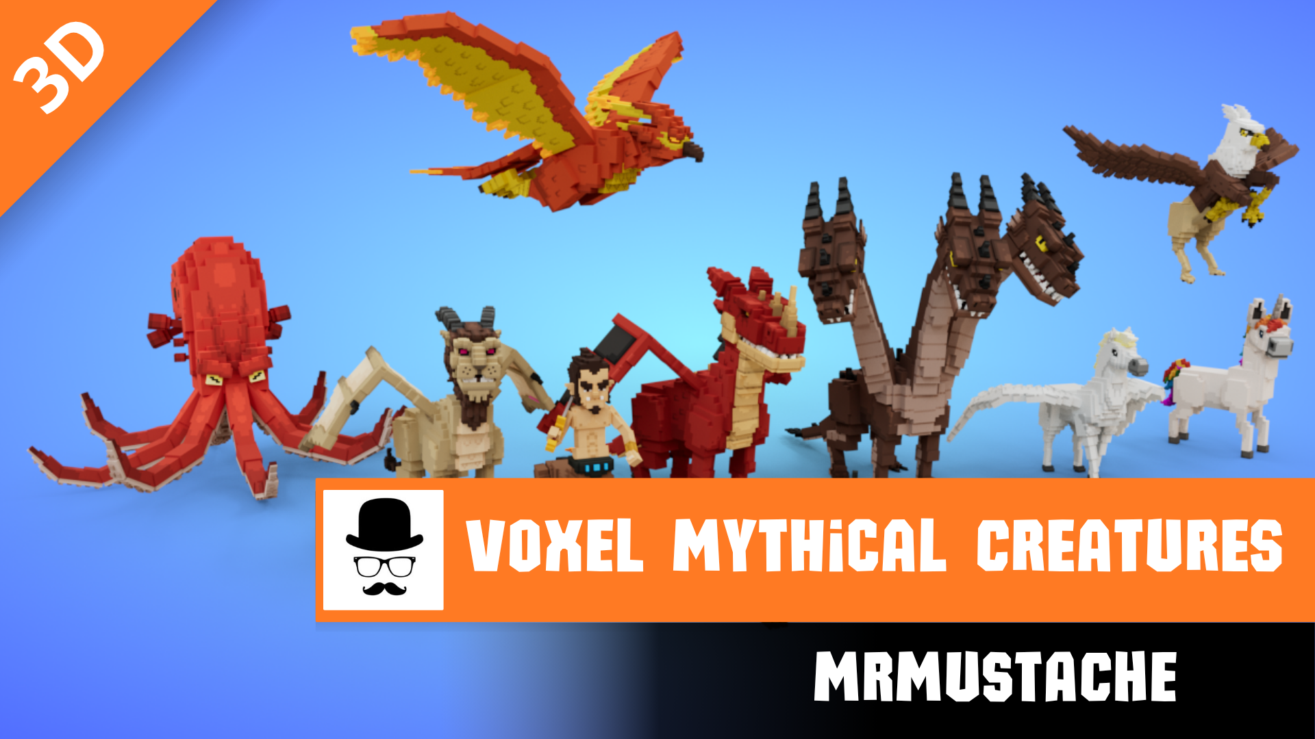 Voxel Mythical Creatures Pack | Fab