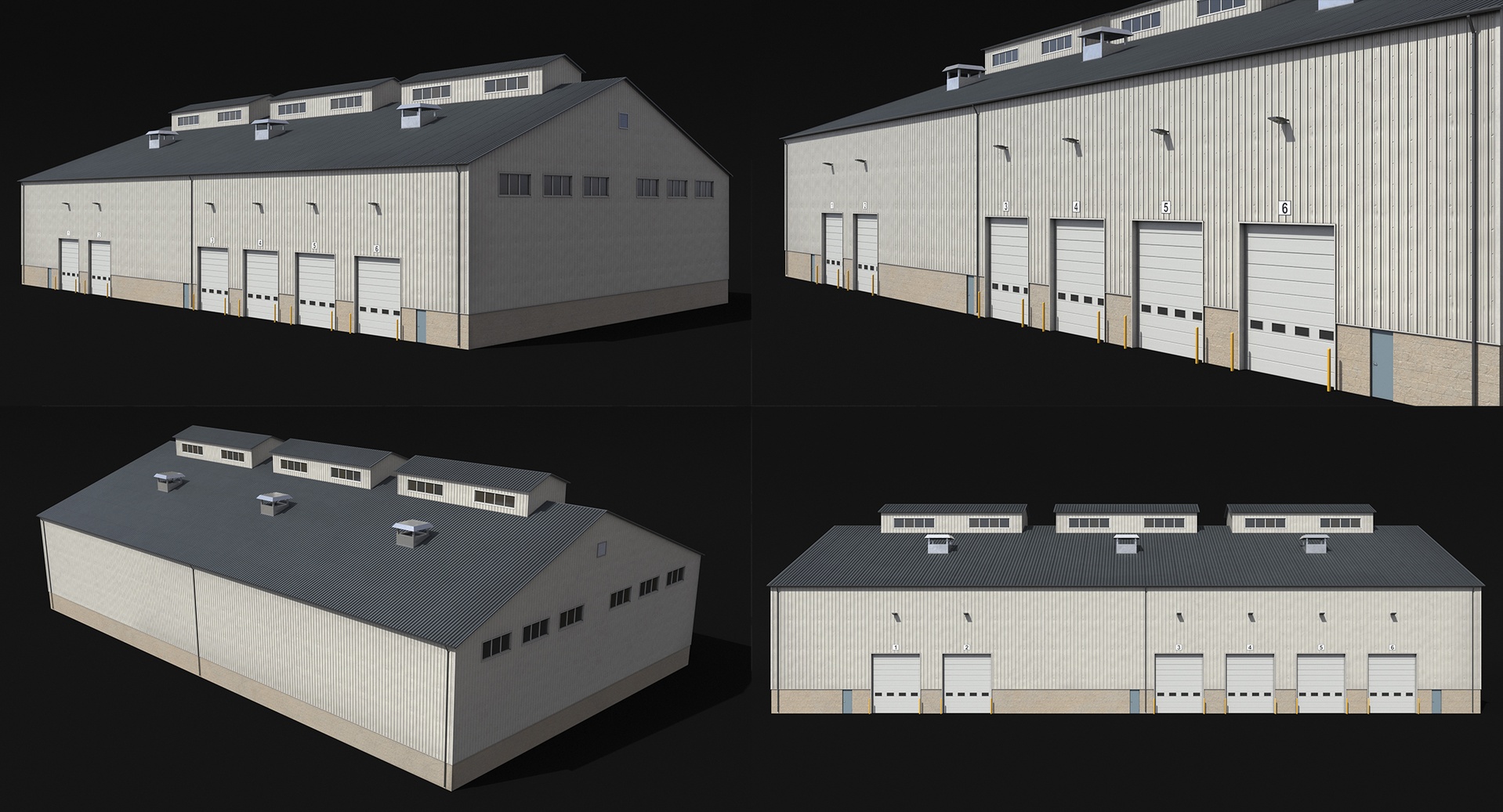 Media 1 for listing 10 Industrial Buildings Pack PBR Low Poly
