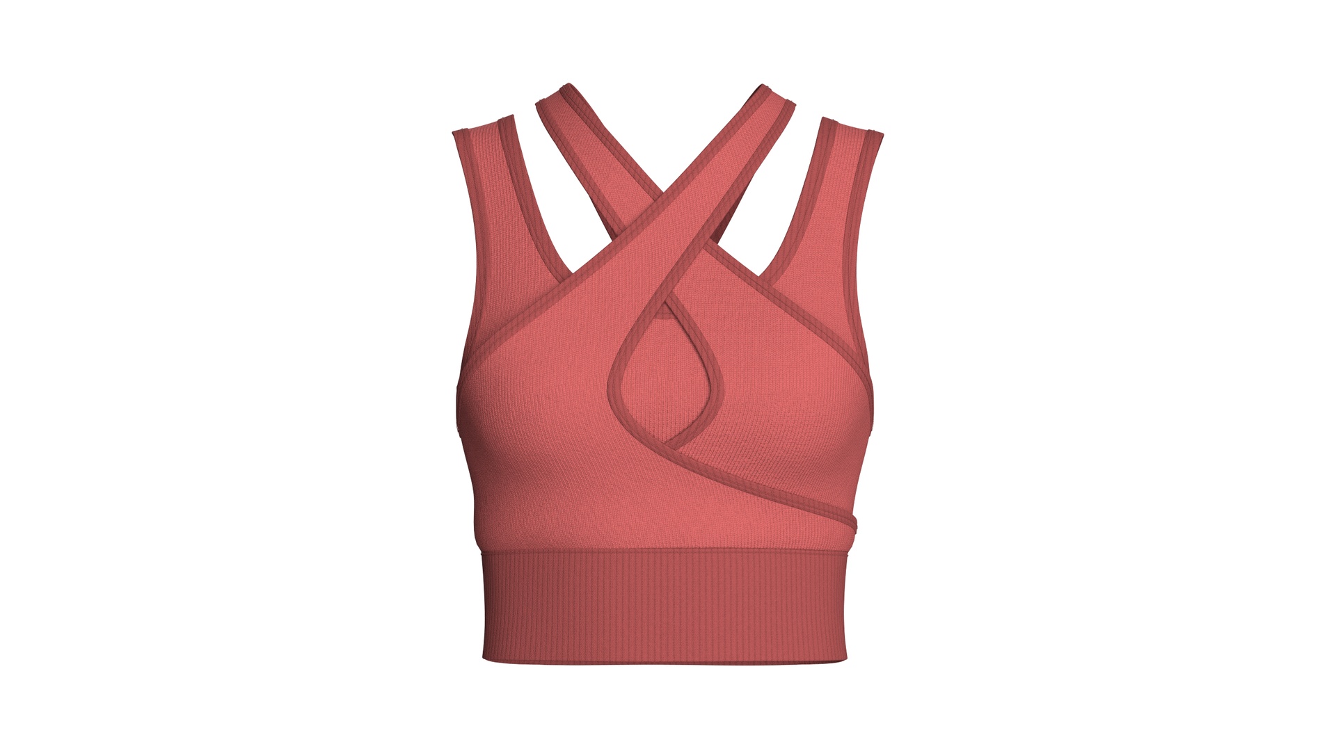 Media 1 for listing Girls Criss - Cross Cutout Layered Crop Top | High Poly