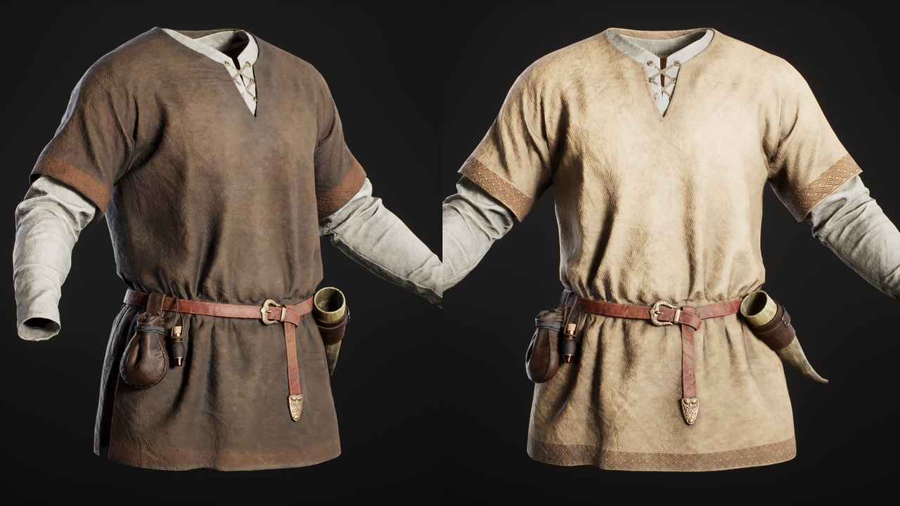 Media 1 for listing Medieval Tunic Shirt Sleeved - Metahuman
