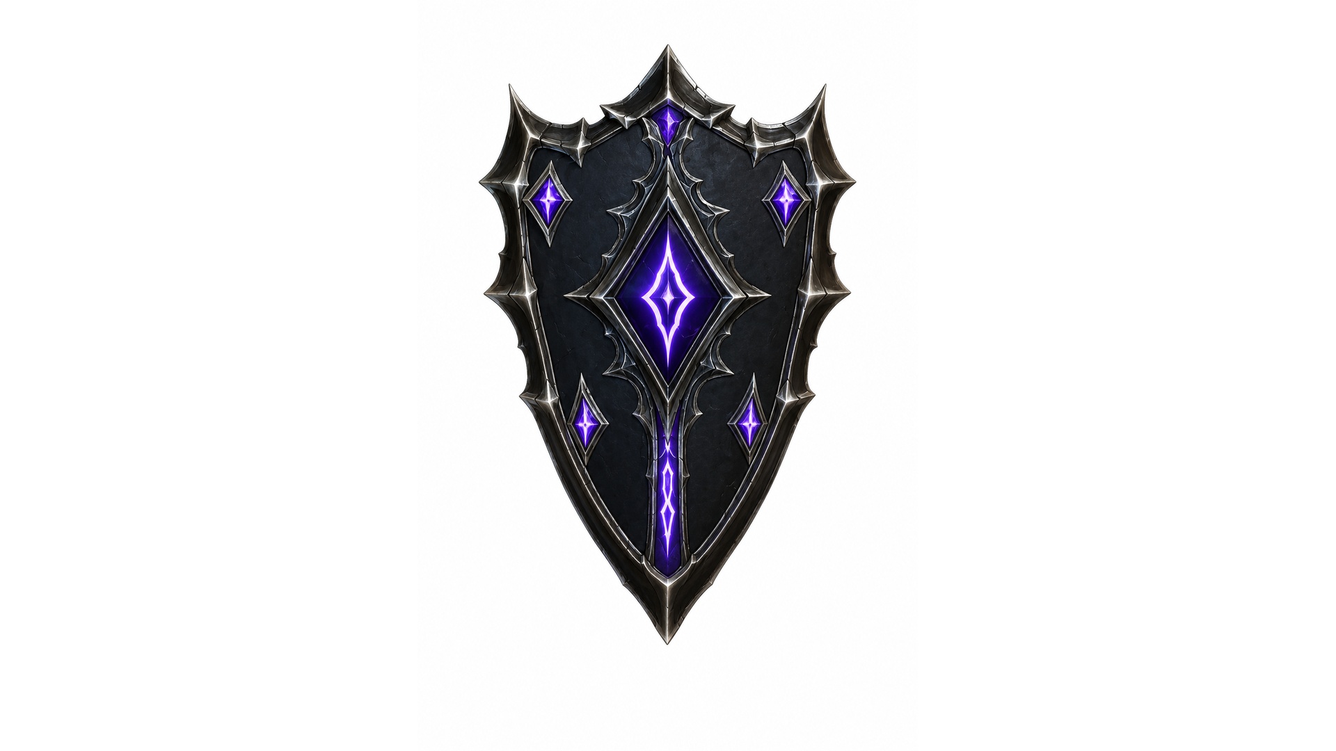 Void Knight Arcane Shield - Gothic Fantasy Shield 3D asset preview