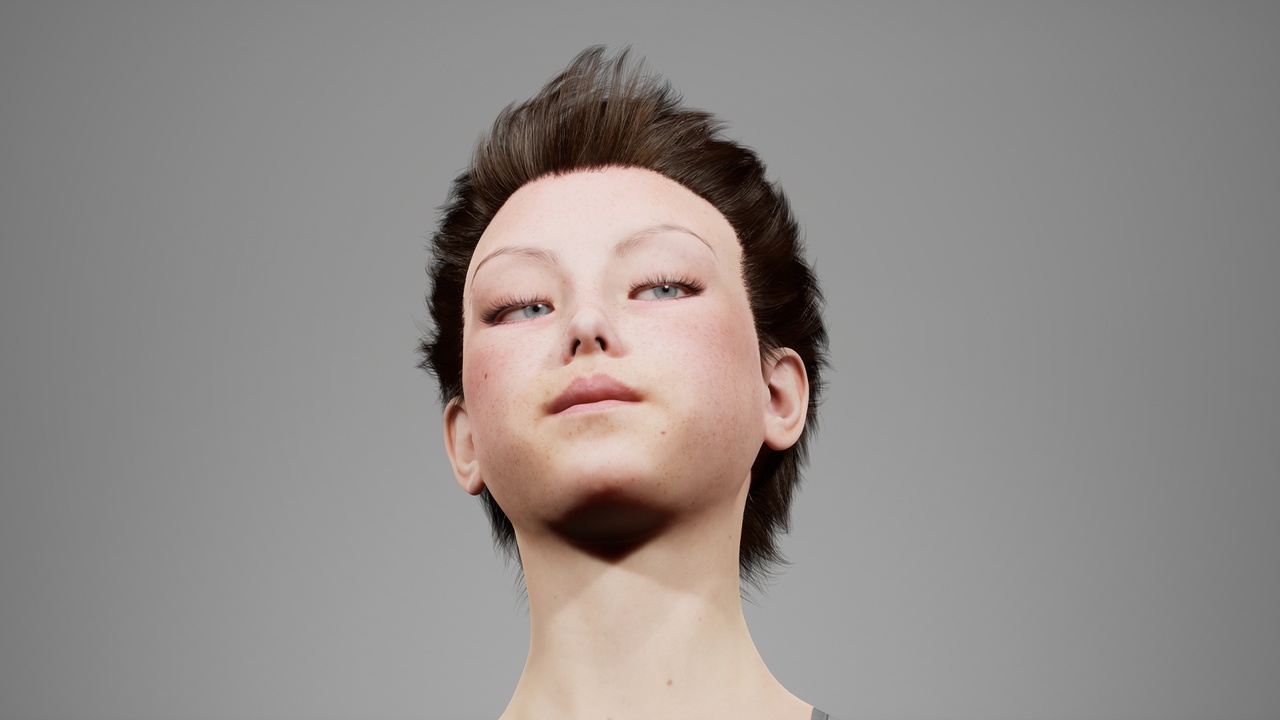 Media 1 for listing MetaHair 237- Groom hair for Metahumans - With low lowpoly version