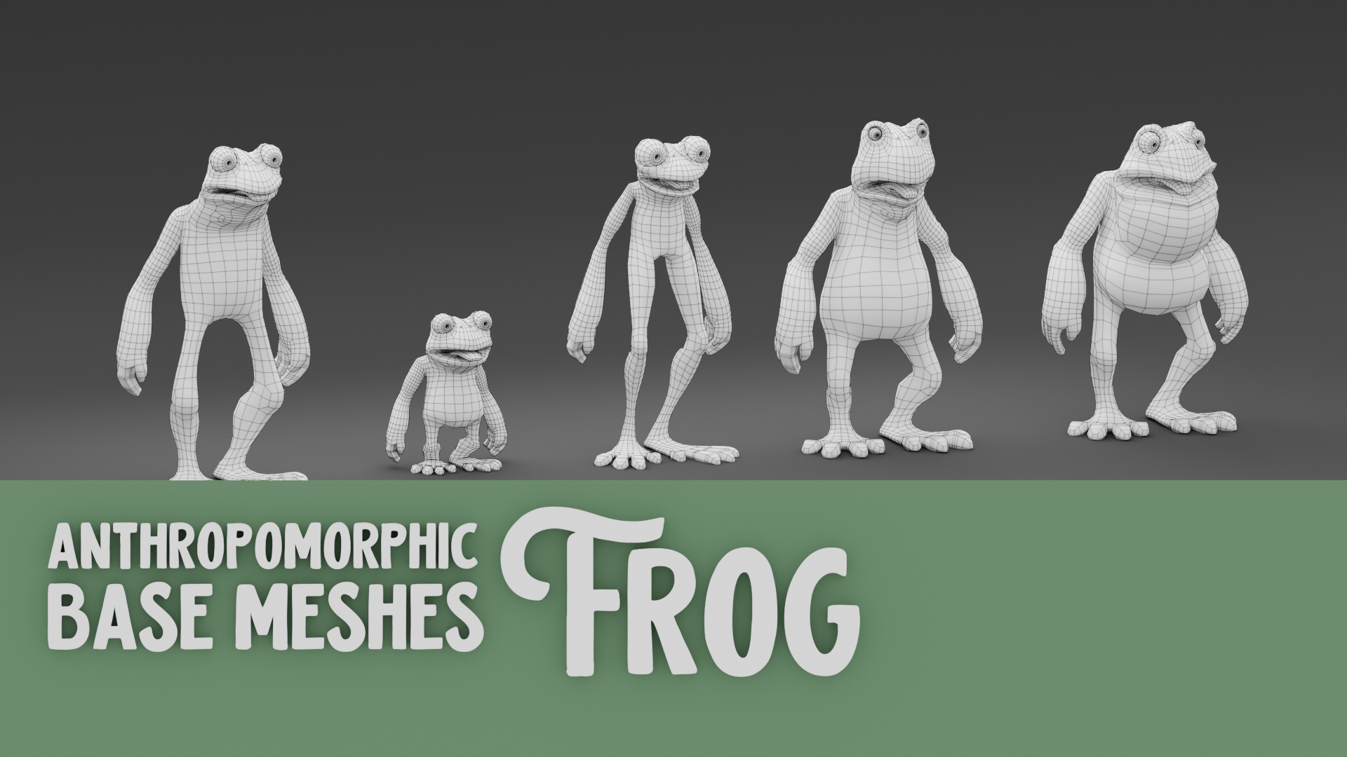 Anthro Frog Basemesh Collection | Fab