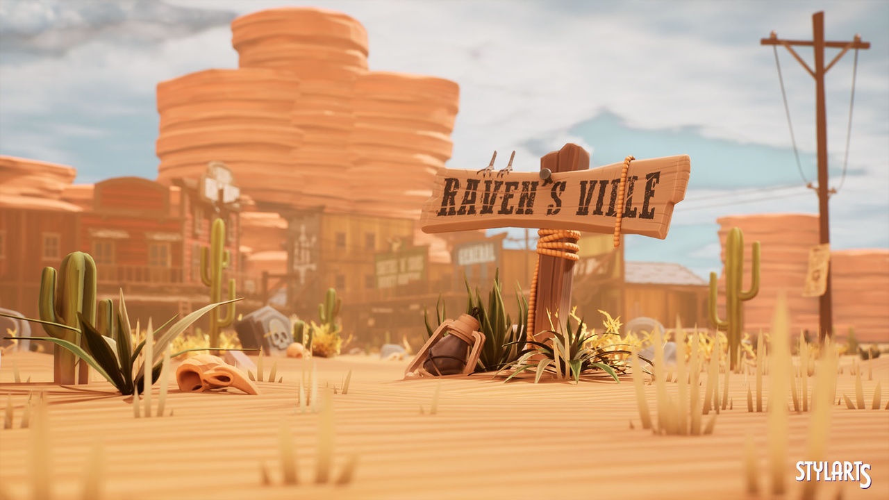Media 1 for listing Stylized Wild West ( Stylized Stylised Wild West Cowboy Wild West Cowboy Sand )