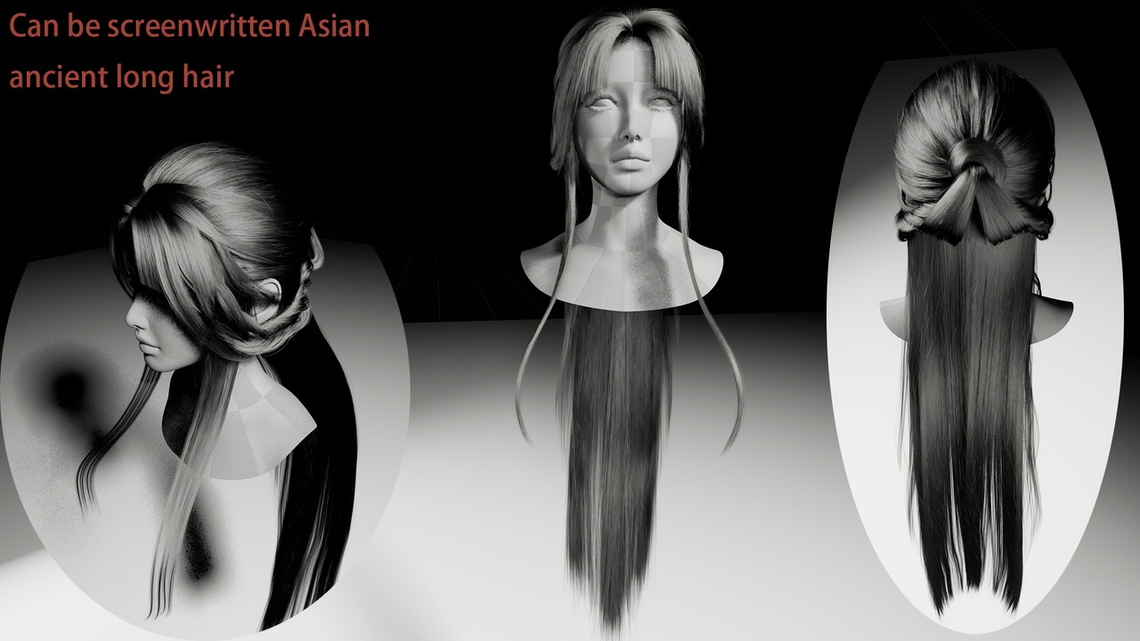 Media 1 for listing Asian ancient long hair that can be screenplayed.Suitable for film andtelevision
