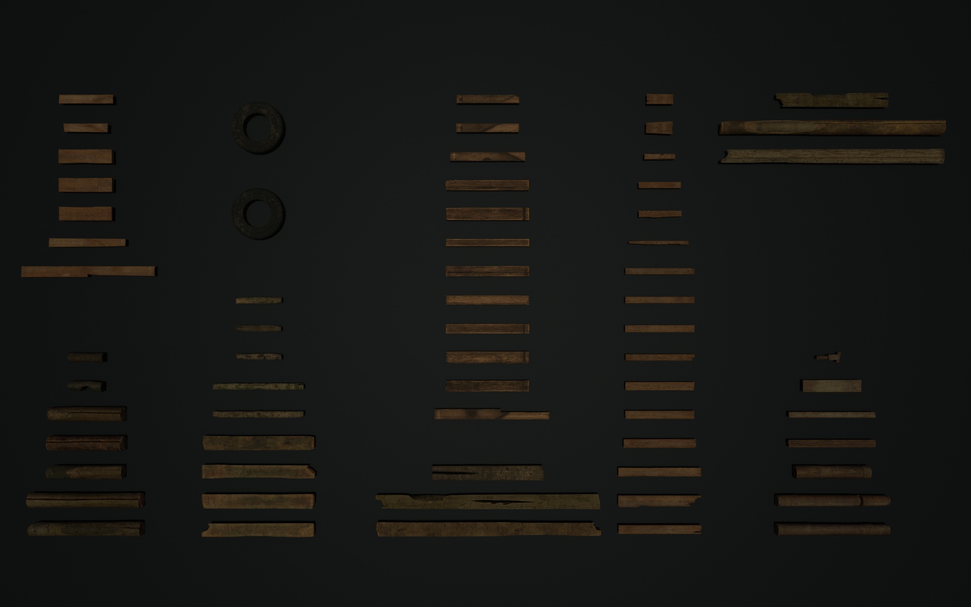Media 1 for listing Old Wooden Boards & Logs Kit – Realistic Modular Set