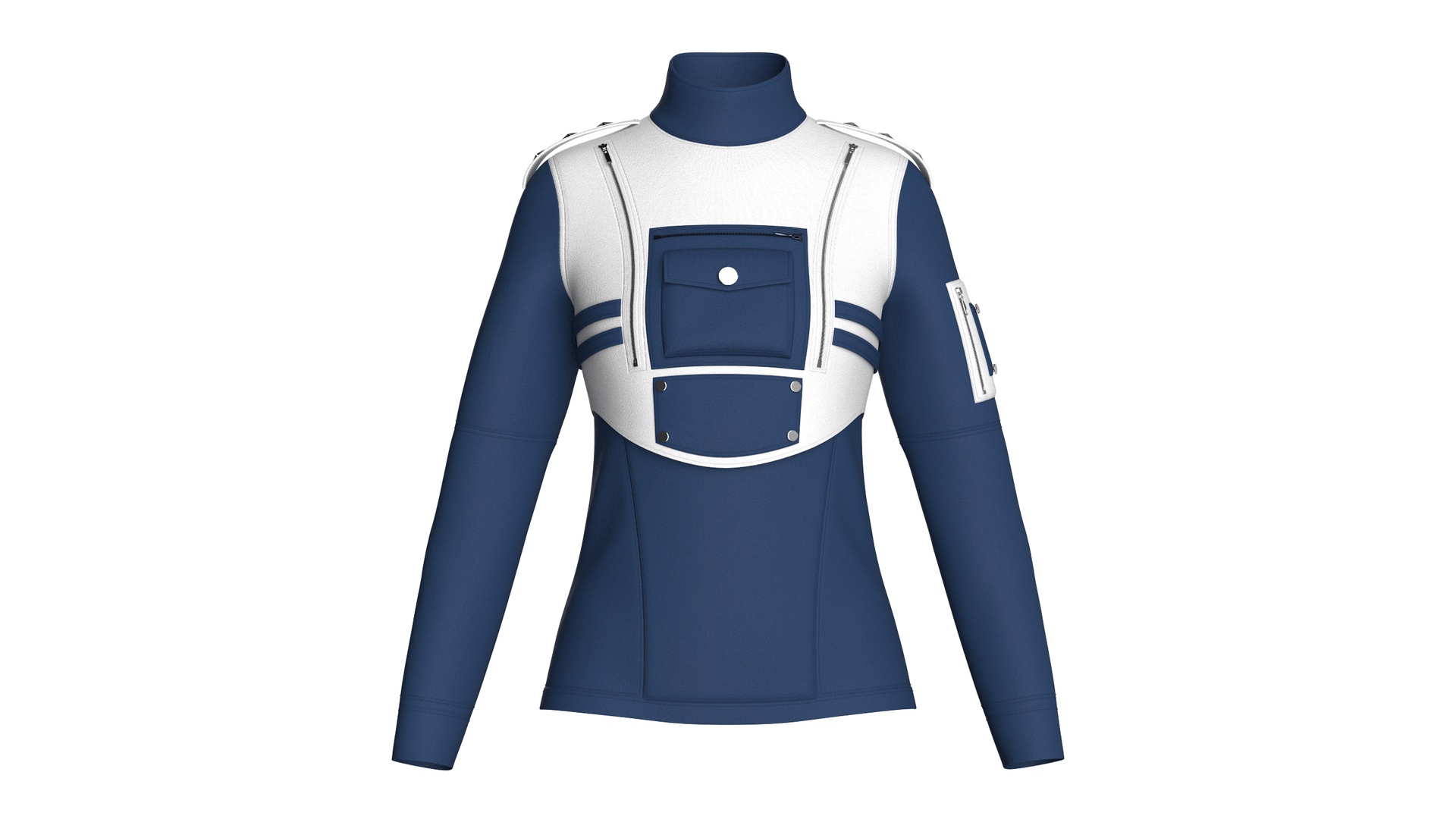 Media 1 for listing Girls Cyberpunk Style High - Neck Jacket | High Poly