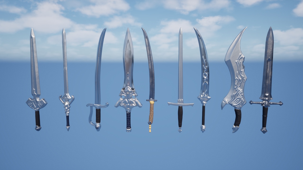 Media 1 for listing 9x Realistic Swords Pack