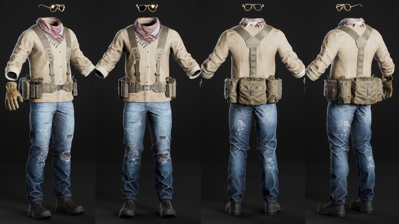 Media 1 for listing Casual Military Outfit 07 - Metahuman
