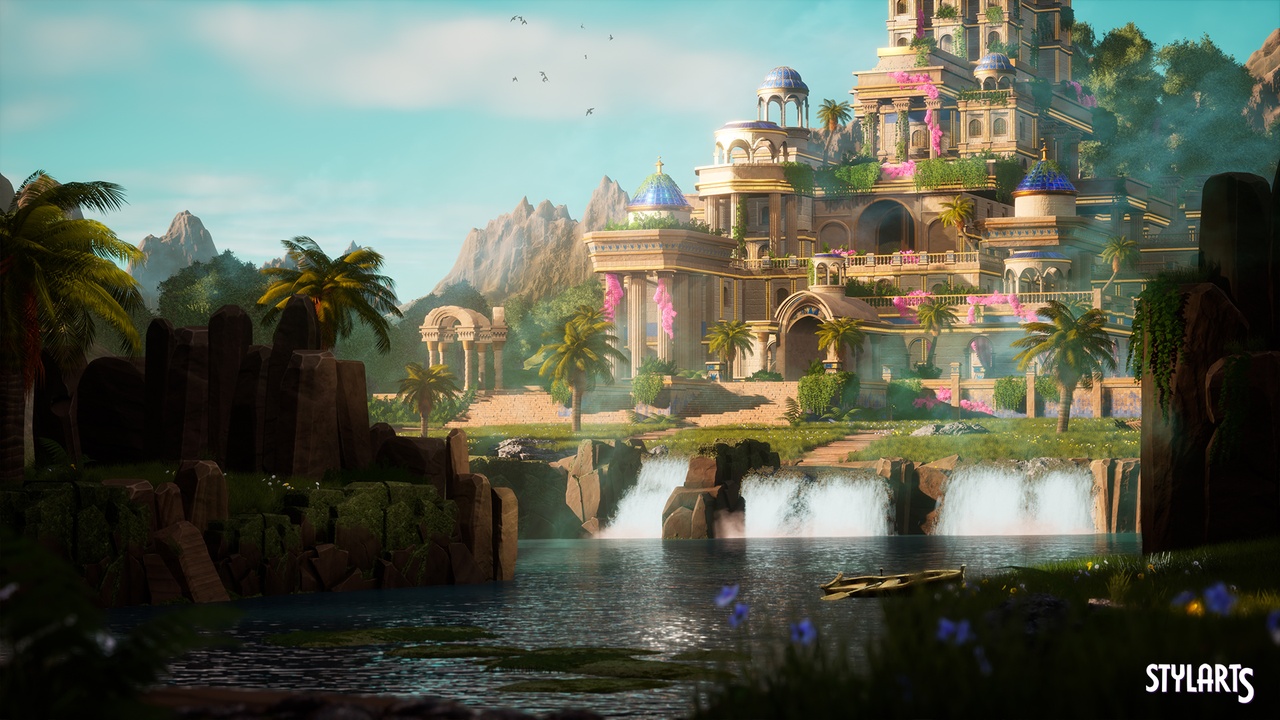 Media 1 for listing Stylized Paradise Gardens ( Paradise Garden Paradise Garden Castle Castle Lake )