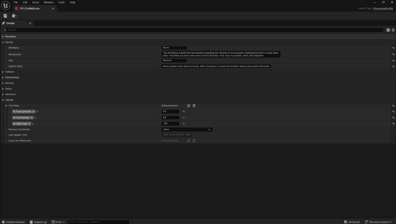 Personica AI：LLM集成角色状态与决策框架 - Personica AI: LLM-Integrated Character State & Decision Framework