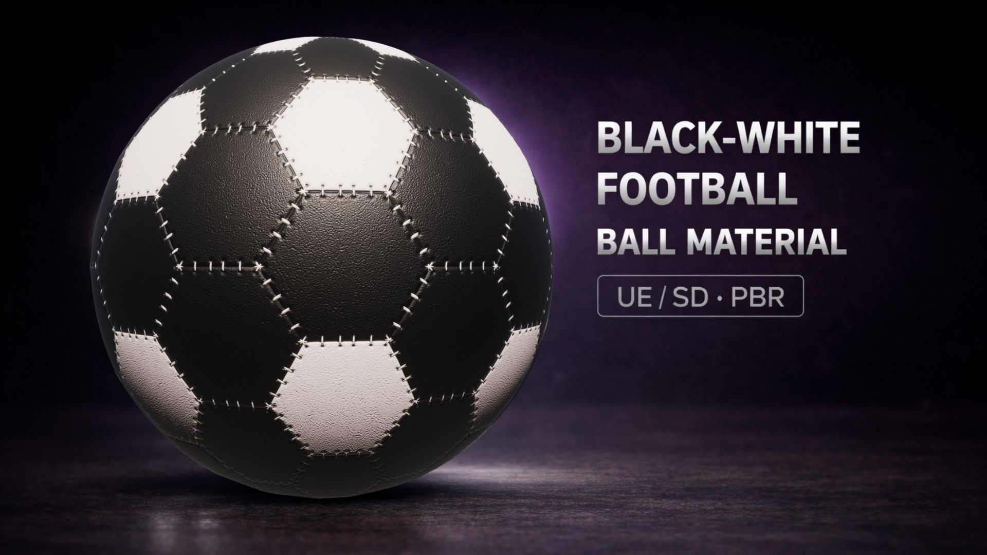 Ball Material White - Black Football Ball Material PBR | Fab