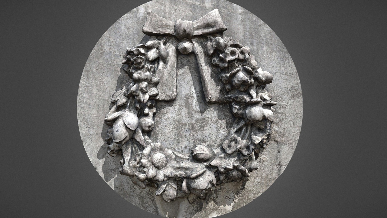 Media 1 for listing Cemetery Stone Wreath [FREE]