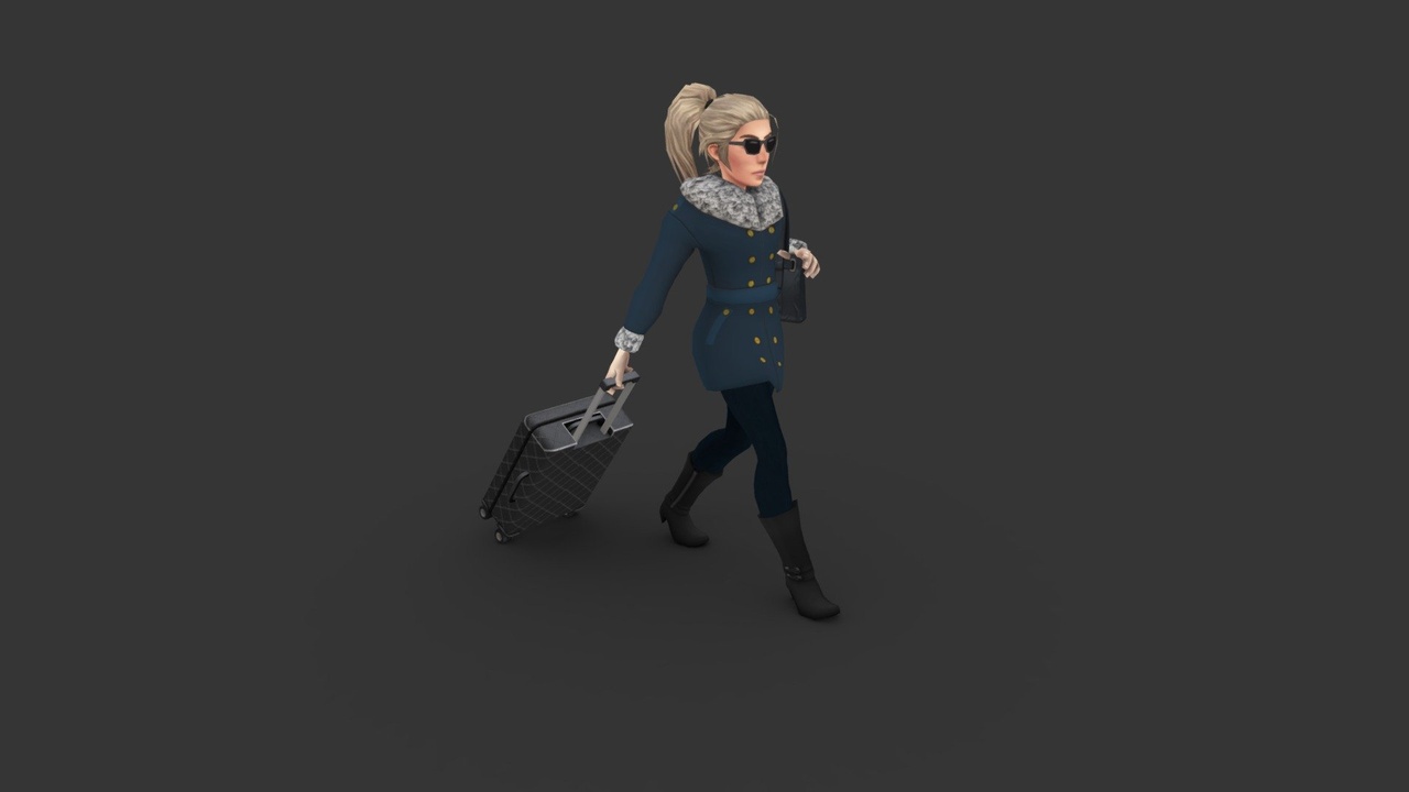 Media 1 for listing Character Winter Woman Lowpoly rigged