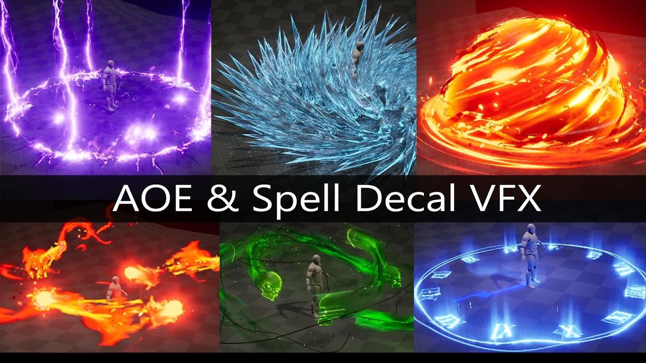 Media 1 for listing AOE and Spell Decal VFX ( with SFX )