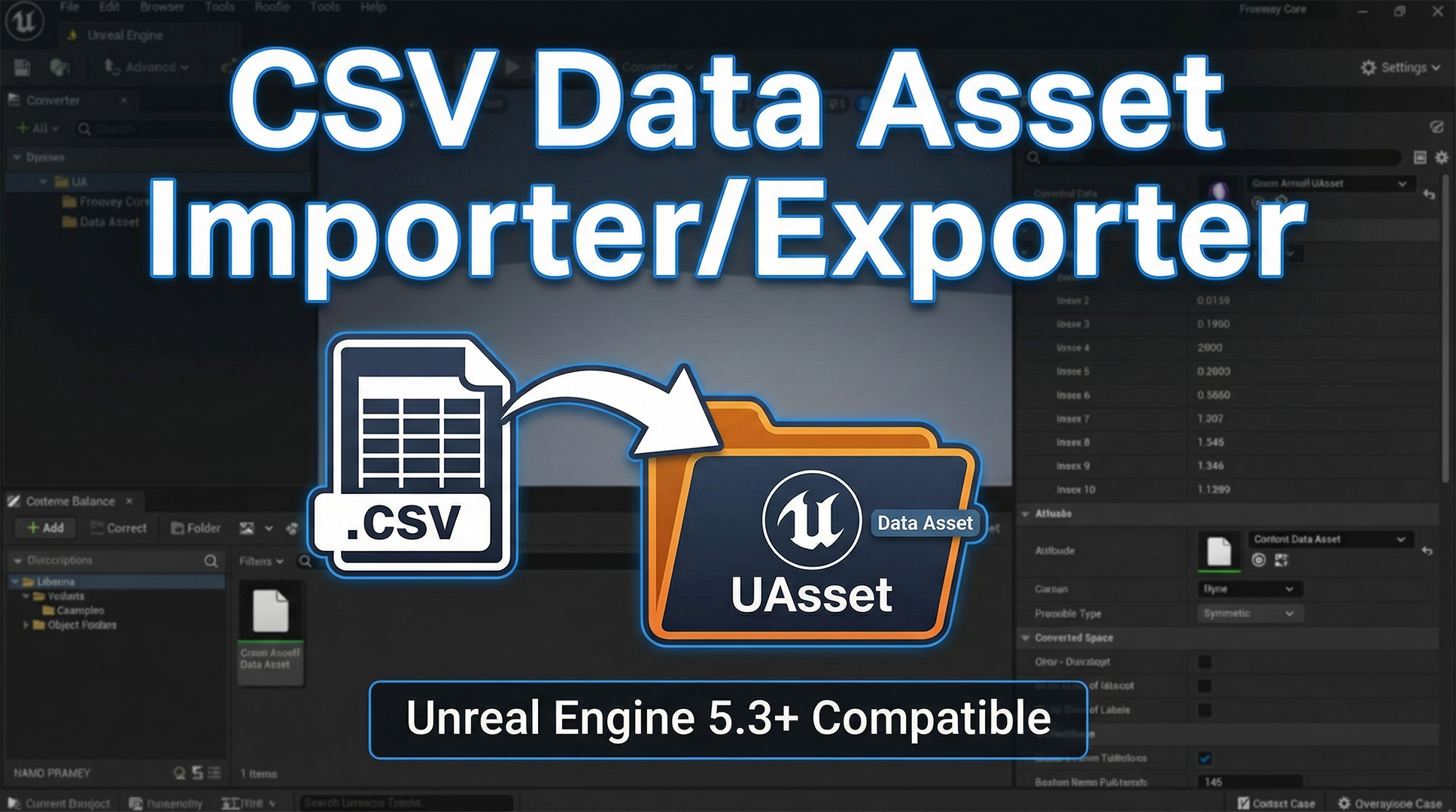 CSV Data Asset Importer/Exporter | Fab