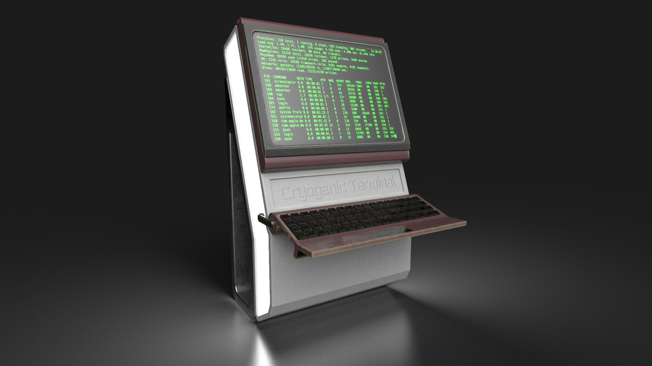 Media 1 for listing Sci-Fi Cryogenic Console Terminal