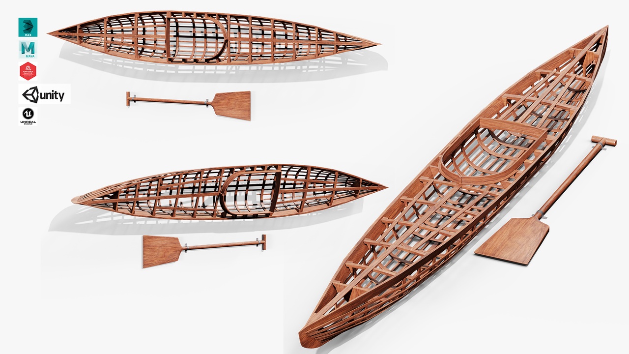 Media 1 for listing Kayak Wood Frame