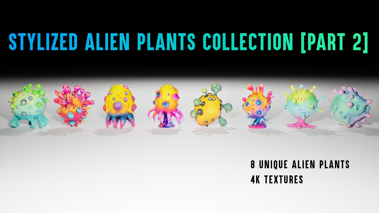 Media 1 for listing Stylized Alien Plants Collection [Part 2]