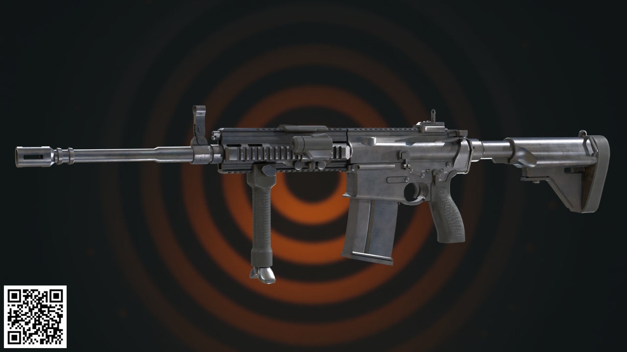 File multimediali per l'articolo Modern Tactical Assault Rifle – High Detail Military Weapon 3D Mode: 1