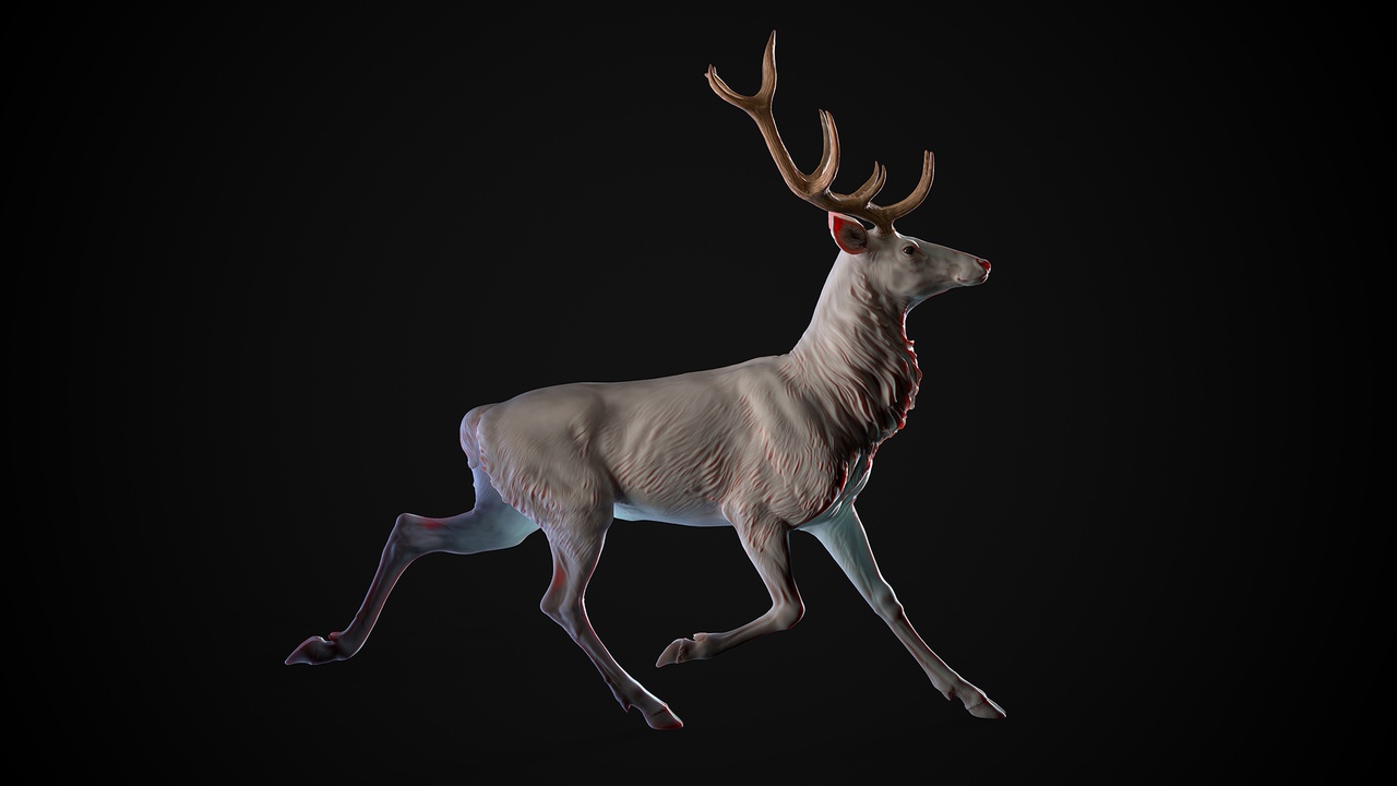 Media 1 for listing Leaping Deer - Wildlife Sculpture