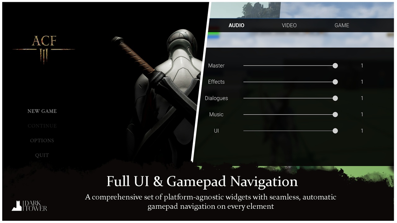 Media 1 for listing Ascent UI Tools - Gamepad Navigation & UI Framework