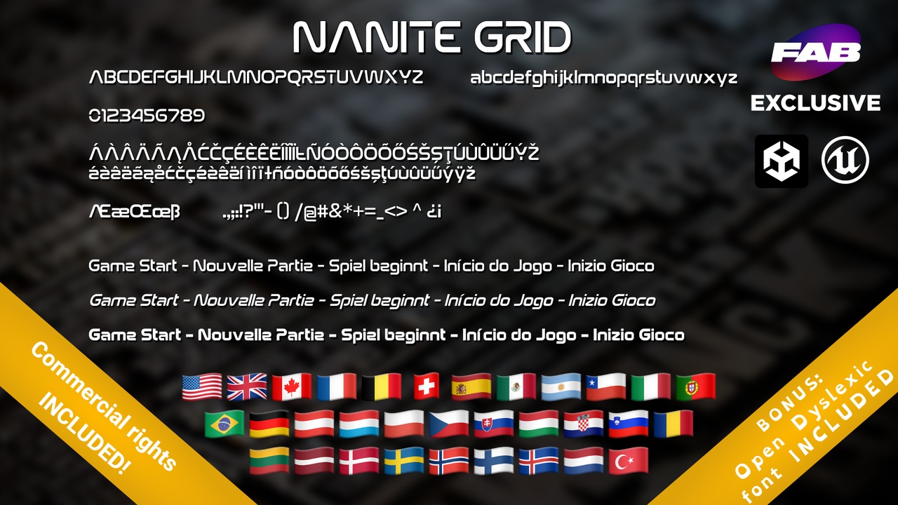 Media 1 for listing Game font: NaniteGrid
