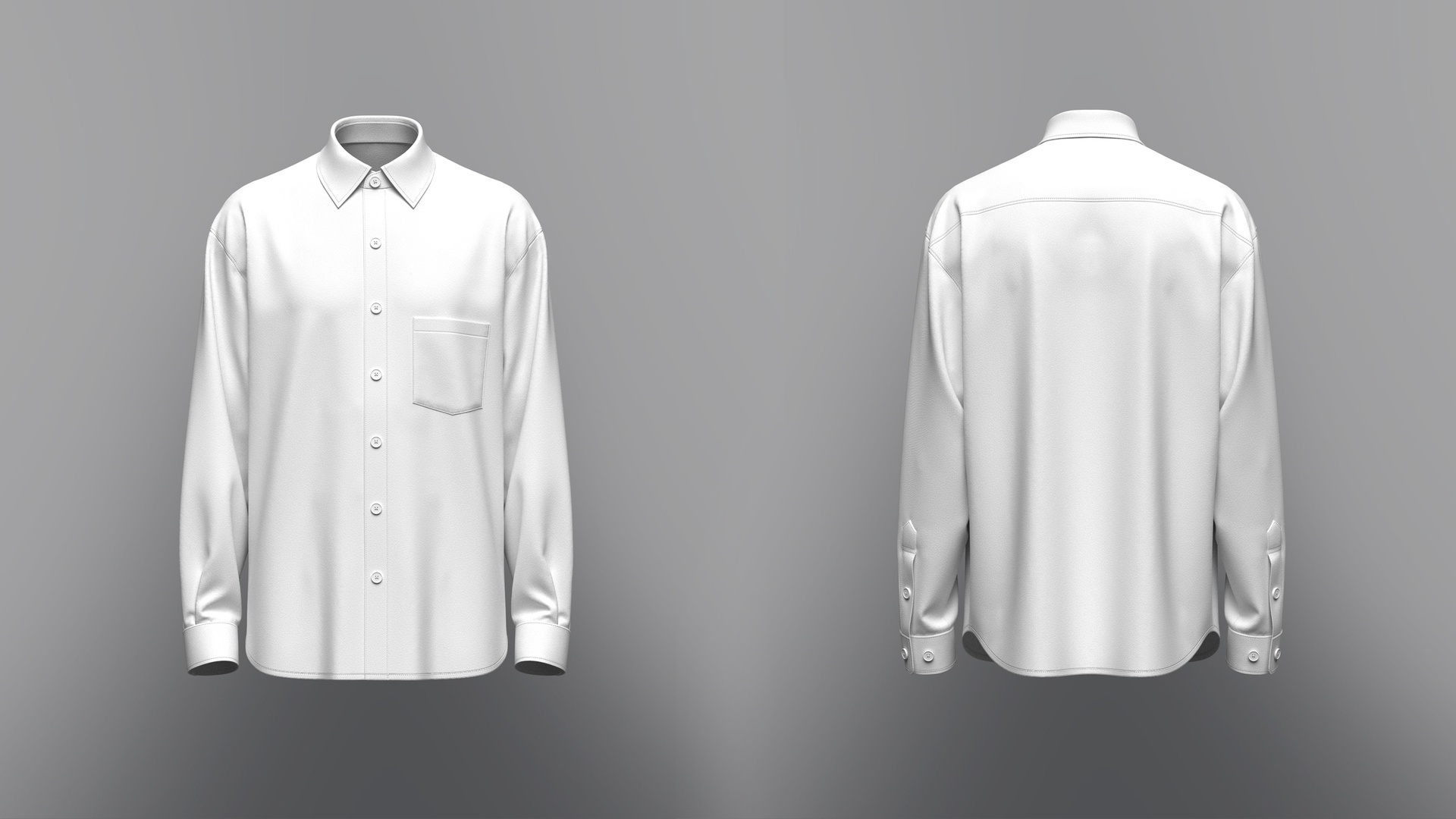 Media 1 for listing Men's Loose Fit Full Slv Shirt