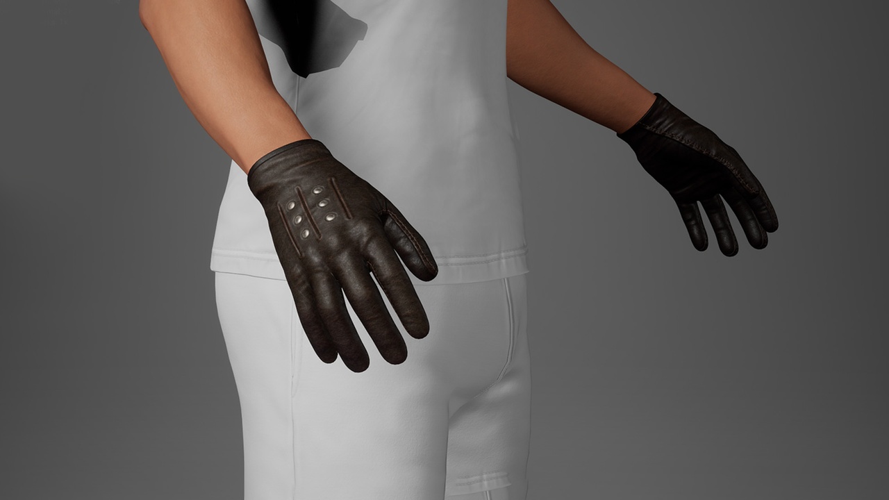 Media 1 for listing Leather gloves – MetaHuman Outfit | UE5