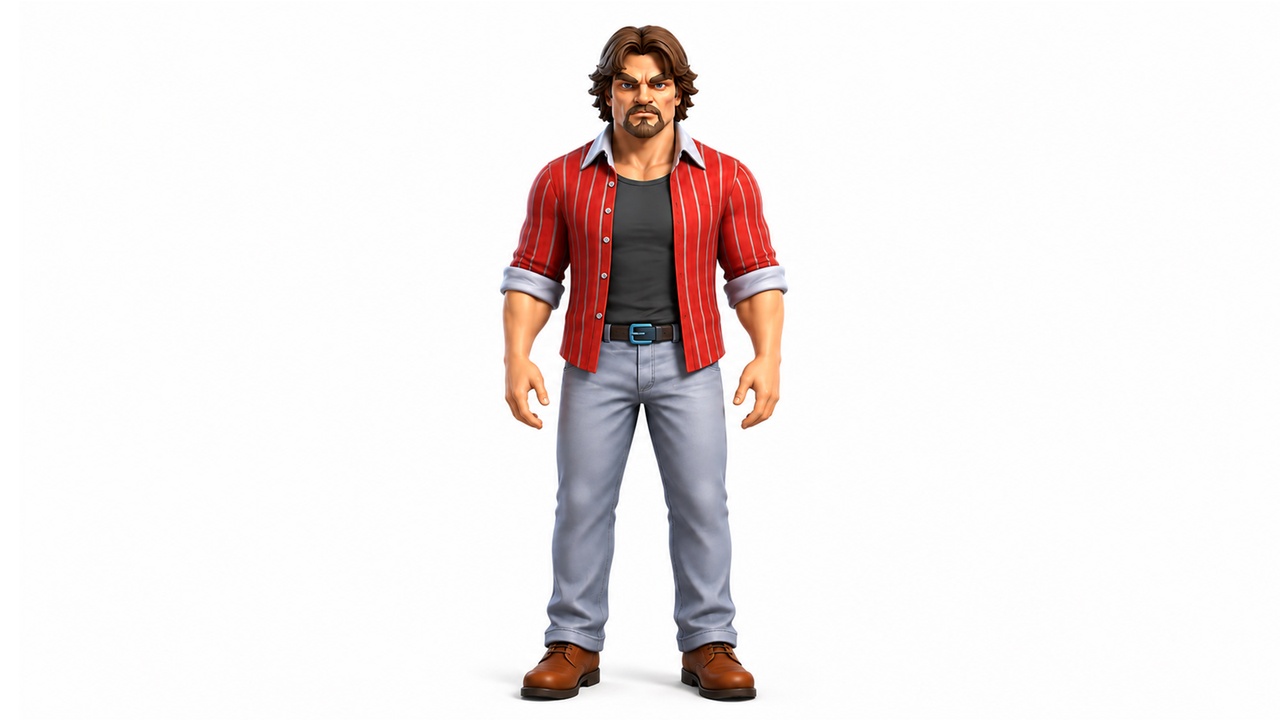 Media 1 for listing Stylized Mafia Gangster 3D Male Character – Rigged & Animated