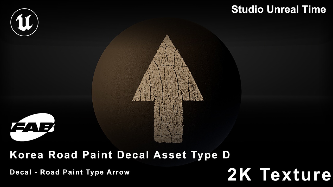 Media 1 for listing Korea Road Paint Decal Crosswalk Arrow Asset Type D