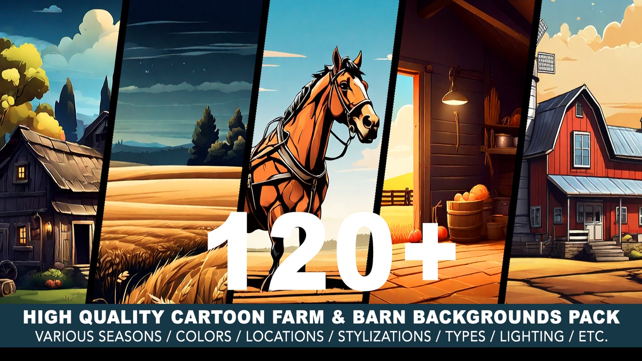 Media 1 for listing 120+ FARM AND BARN BACKGROUNDS