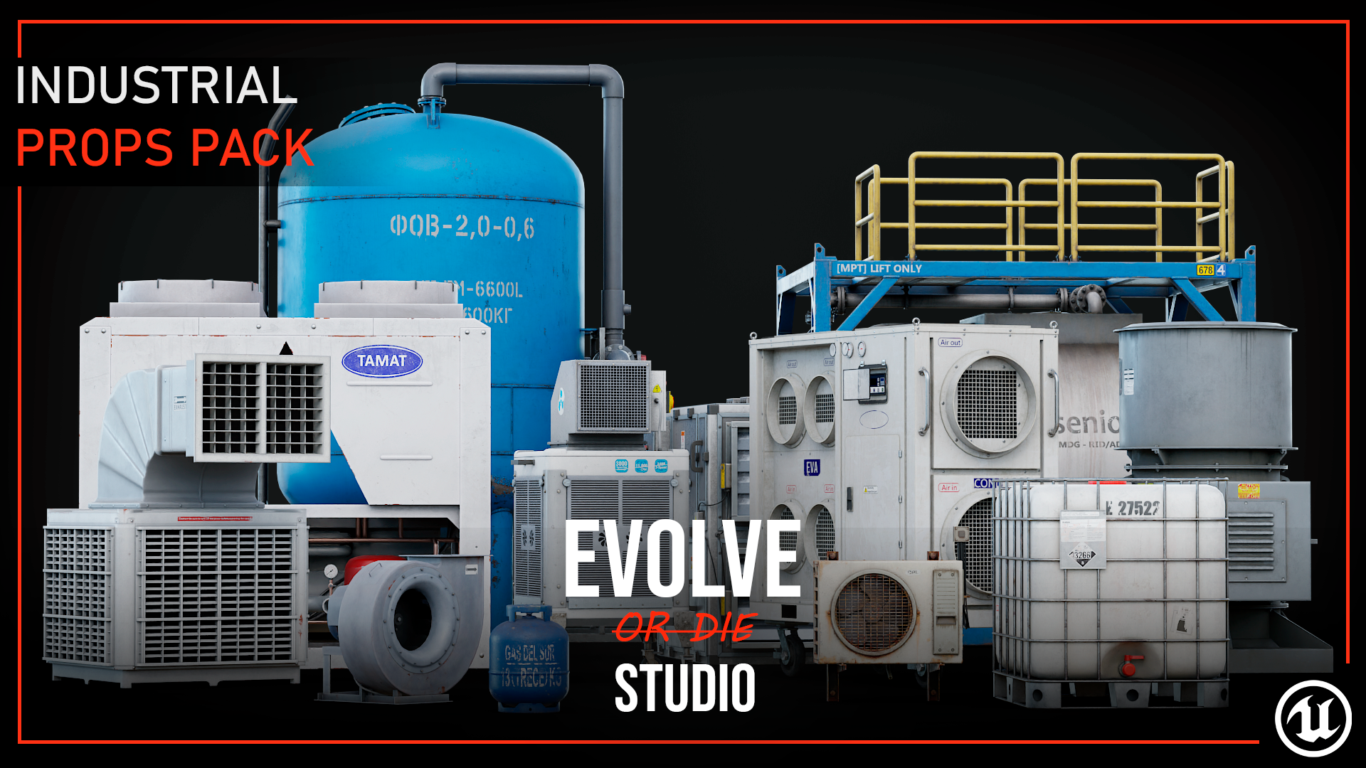 12 Industrial Props Pack | Fab