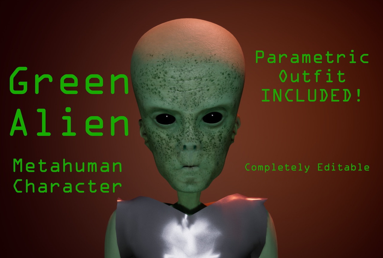 File multimediali per l'articolo Green Alien - Editable Metahuman Character: 1